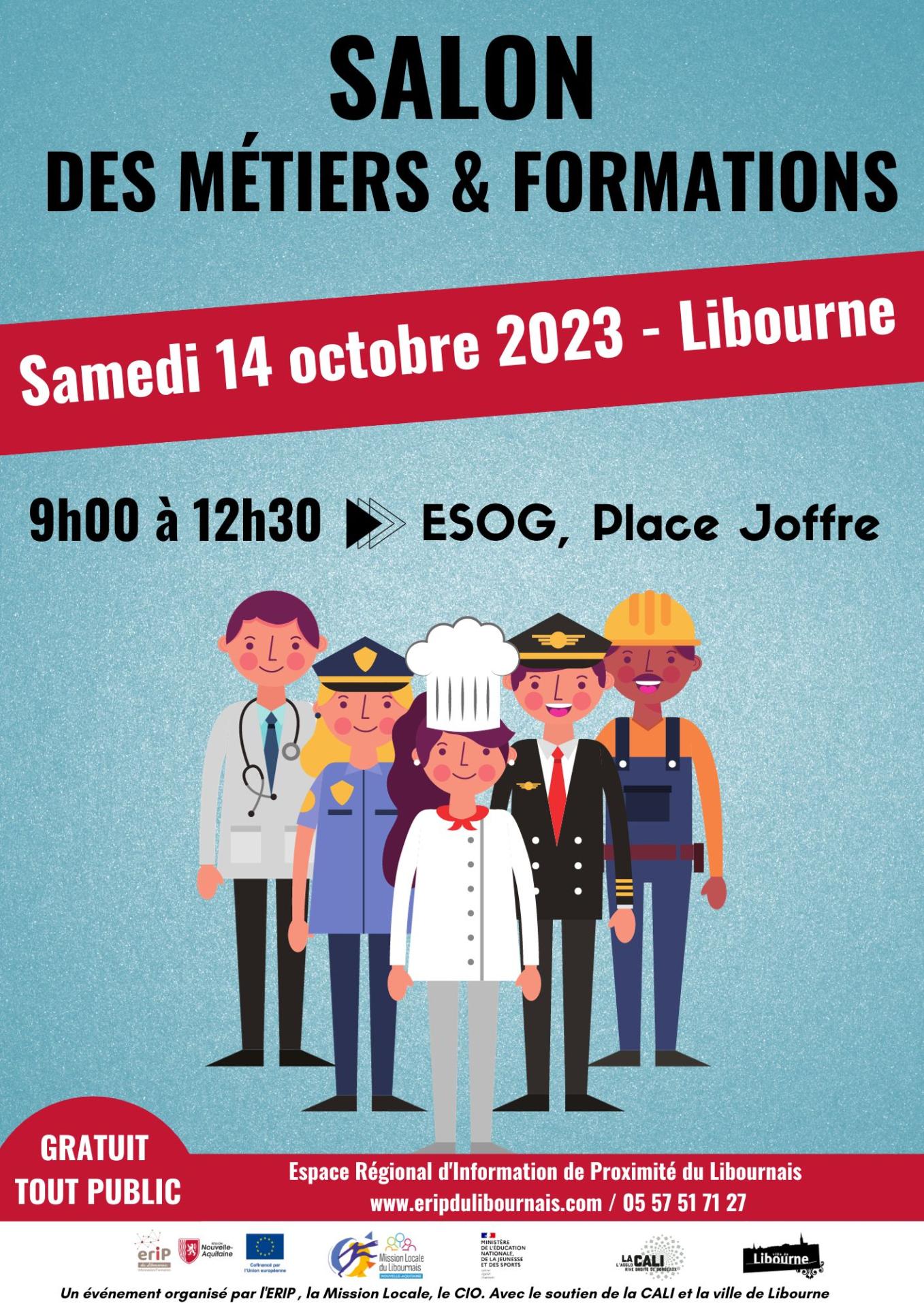 Affiche salon des metiers 2023