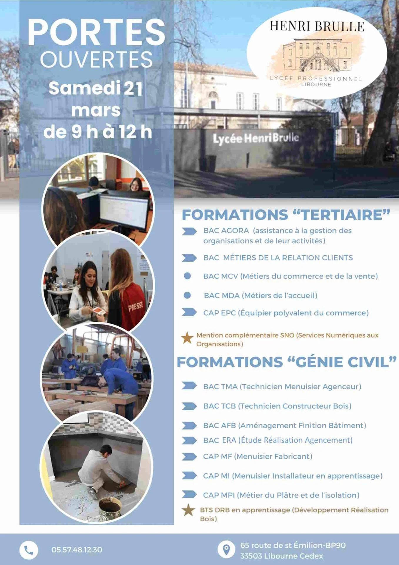 JOURNEE PORTES OUVERTES LYCEE HENRI BRULLE