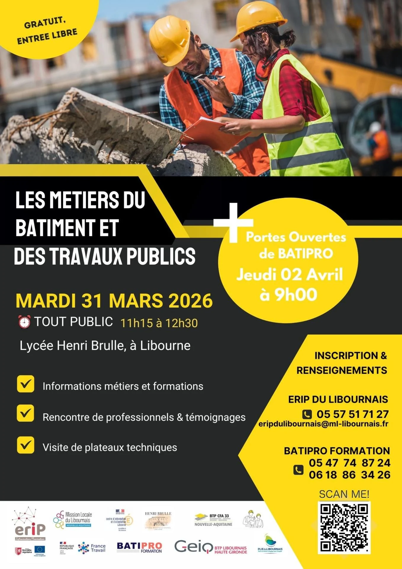 Les metiers du batiment mars 2026