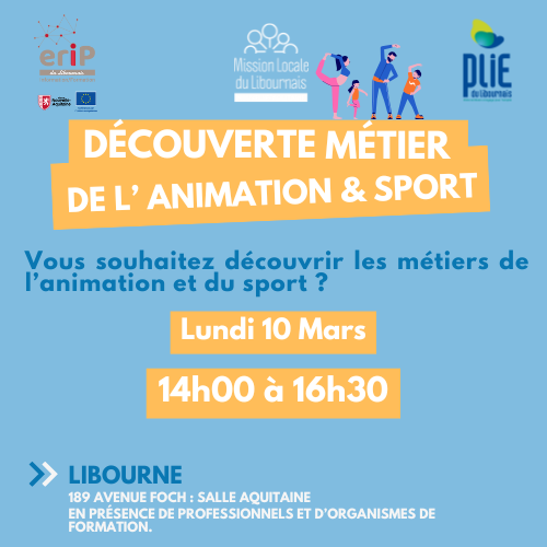 Metier de l animation et du sport